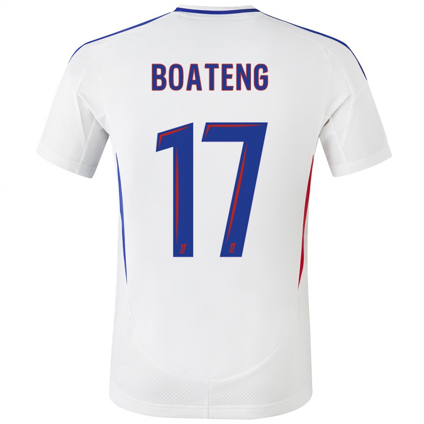 Donna Maglia Jerome Boateng #17 Bianco Blu Kit Gara Home 2024/25 Maglietta