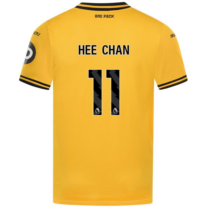 Donna Maglia Hee Chan Hwang #11 Giallo Kit Gara Home 2024/25 Maglietta