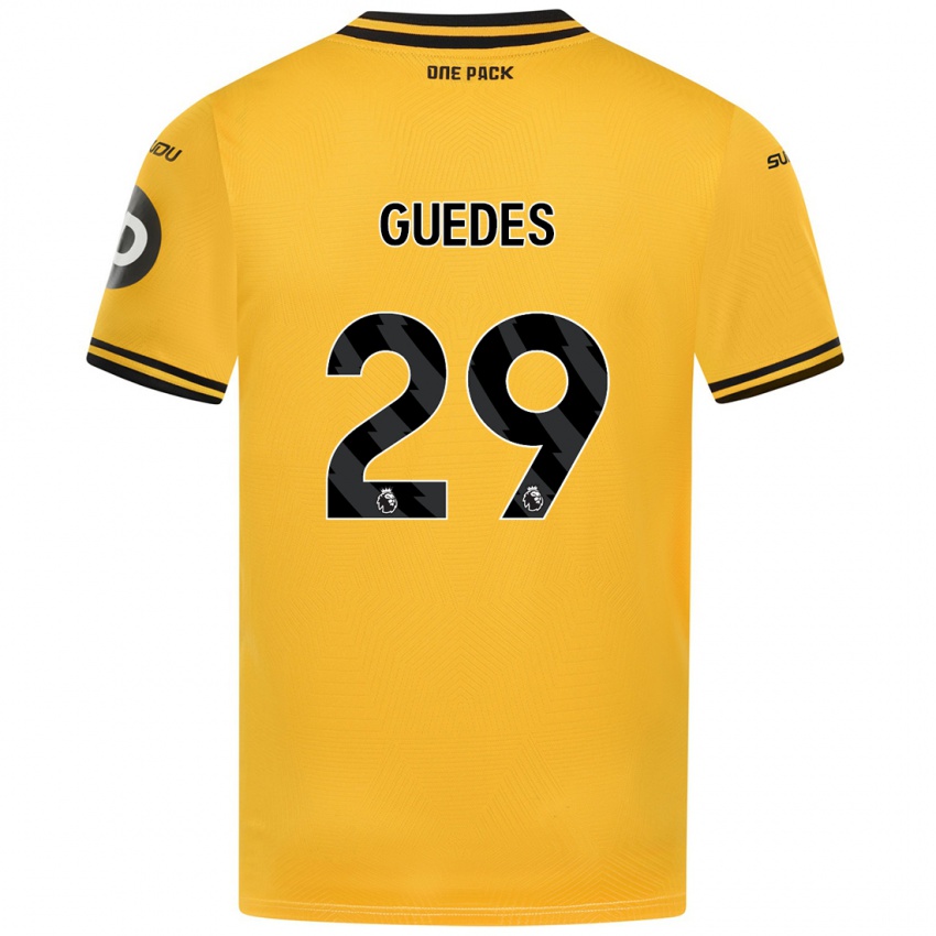 Donna Maglia Goncalo Guedes #29 Giallo Kit Gara Home 2024/25 Maglietta