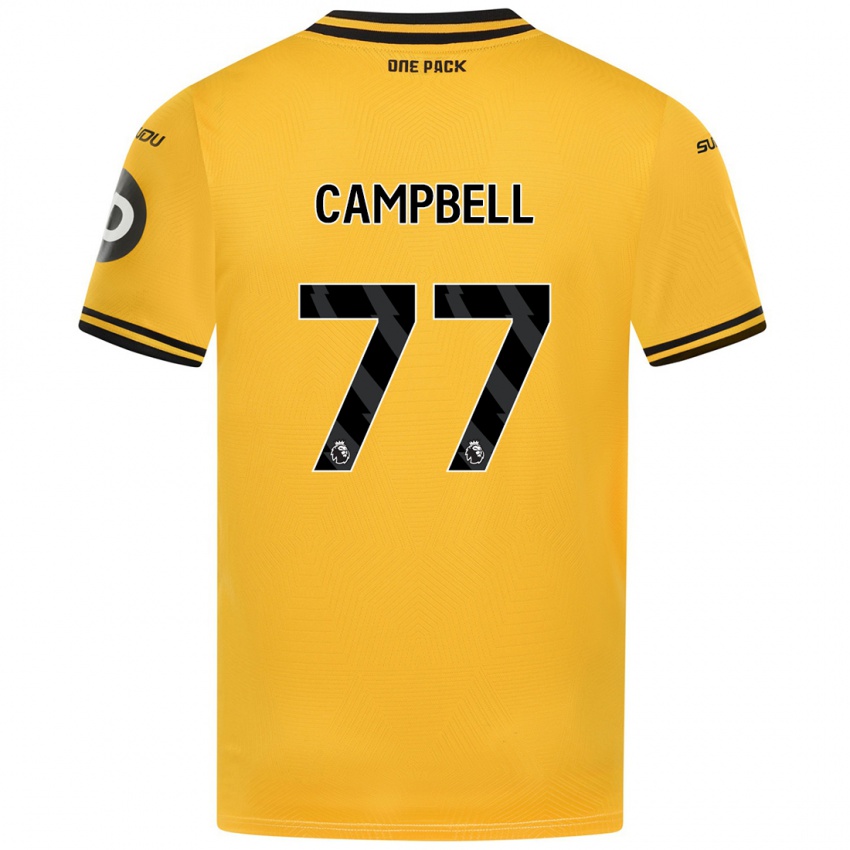 Donna Maglia Chem Campbell #77 Giallo Kit Gara Home 2024/25 Maglietta