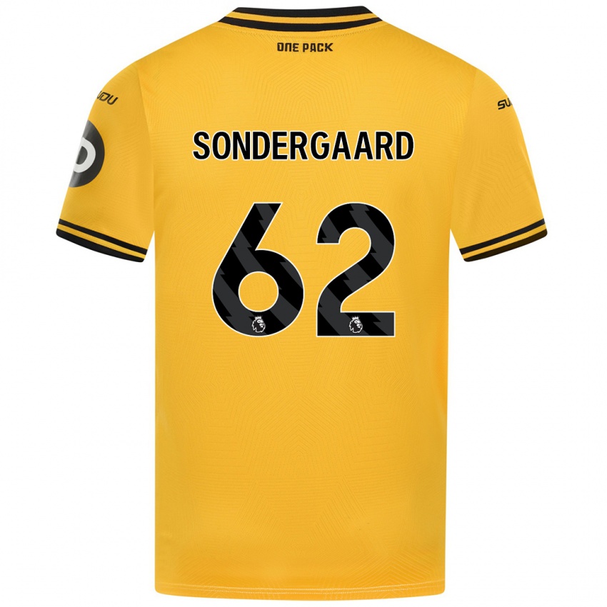 Donna Maglia Andreas Sondergaard #62 Giallo Kit Gara Home 2024/25 Maglietta