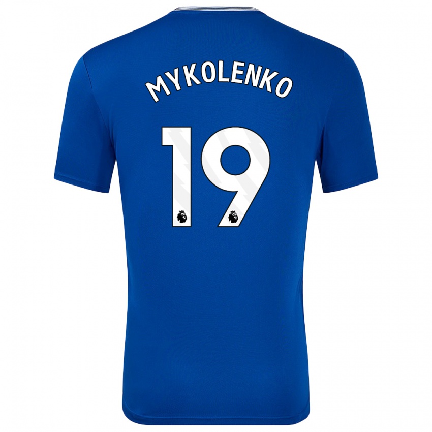 Donna Maglia Vitaliy Mykolenko #19 Blu Con Kit Gara Home 2024/25 Maglietta