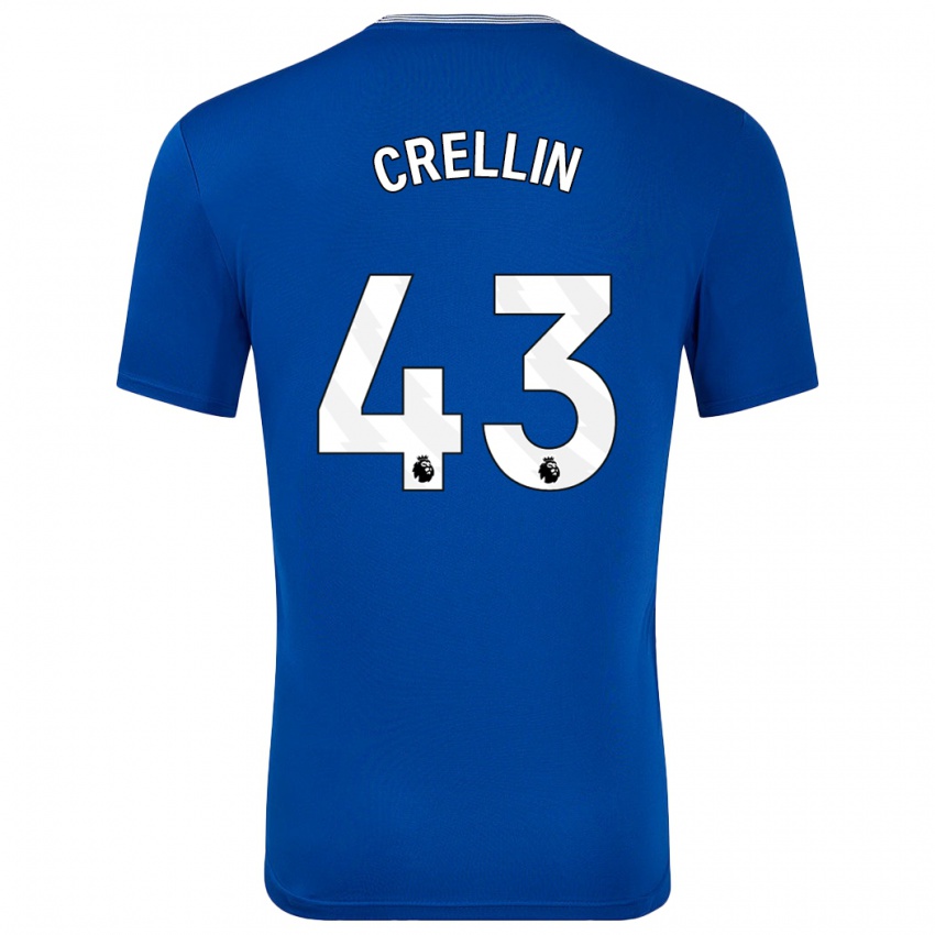 Donna Maglia Billy Crellin #43 Blu Con Kit Gara Home 2024/25 Maglietta