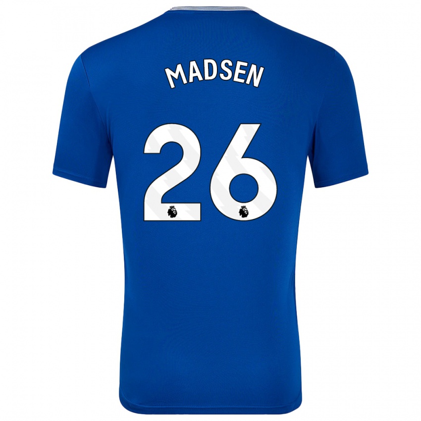 Donna Maglia Rikke Madsen #26 Blu Con Kit Gara Home 2024/25 Maglietta