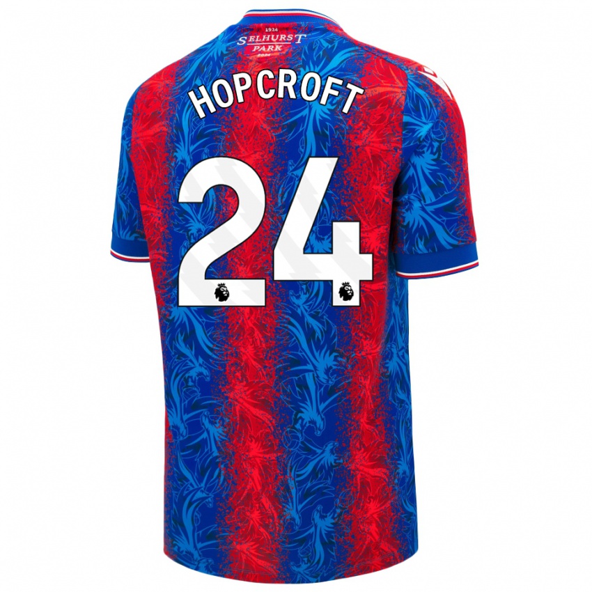 Donna Maglia Shanade Hopcroft #24 Strisce Rosso Blu Kit Gara Home 2024/25 Maglietta