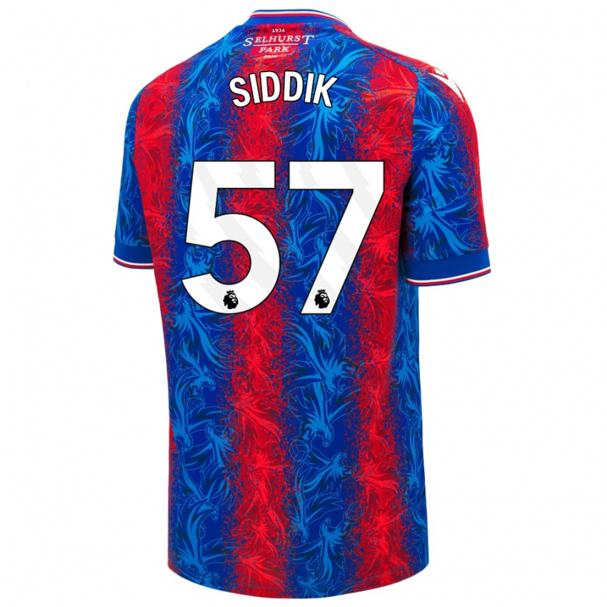 Donna Maglia Cardo Siddik #57 Strisce Rosso Blu Kit Gara Home 2024/25 Maglietta