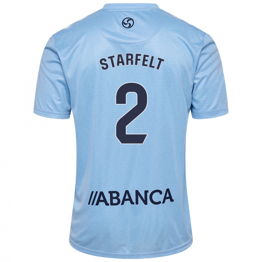 Donna Maglia Carl Starfelt #2 Celeste Kit Gara Home 2024/25 Maglietta