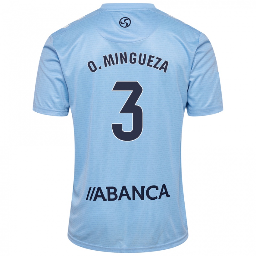 Donna Maglia Óscar Mingueza #3 Celeste Kit Gara Home 2024/25 Maglietta