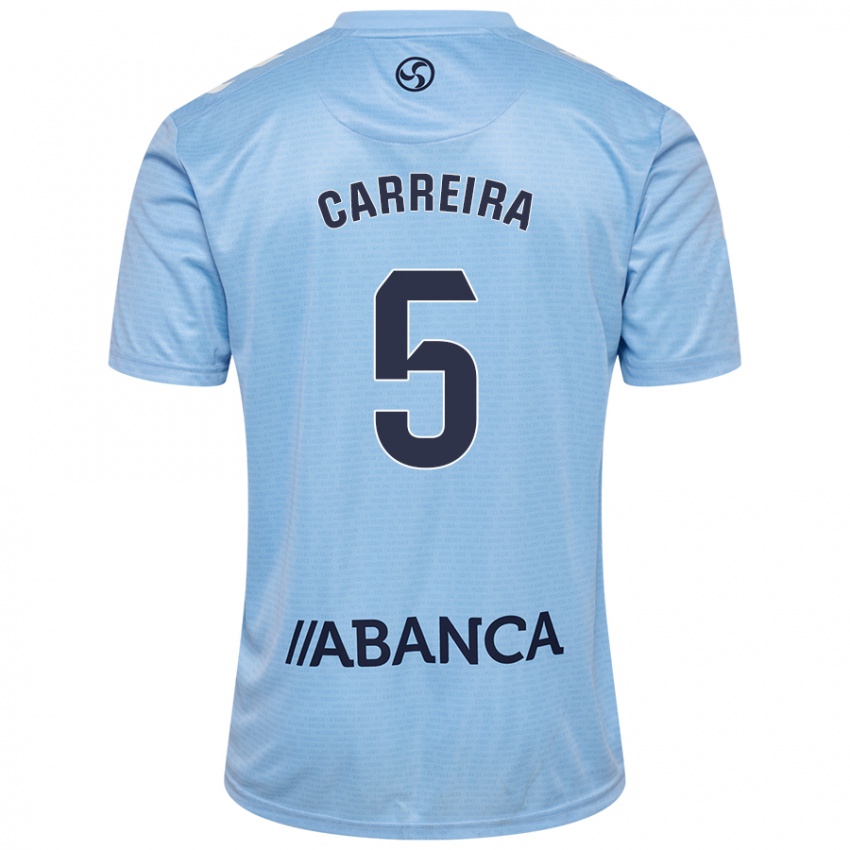 Donna Maglia Sergio Carreira #5 Celeste Kit Gara Home 2024/25 Maglietta