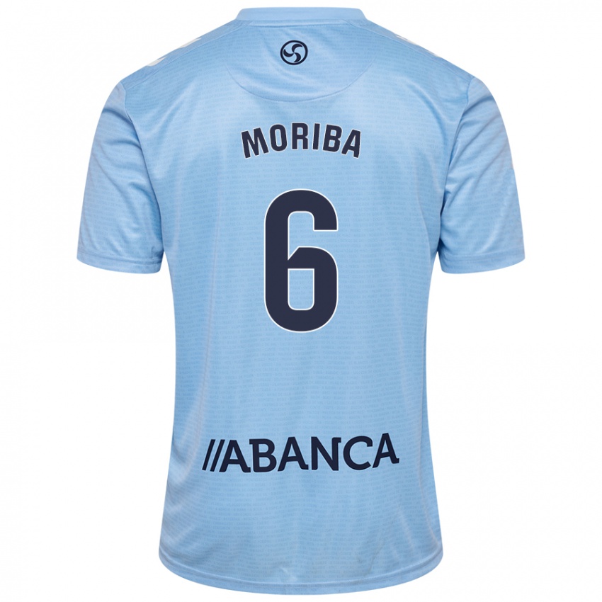 Donna Maglia Ilaix Moriba #6 Celeste Kit Gara Home 2024/25 Maglietta