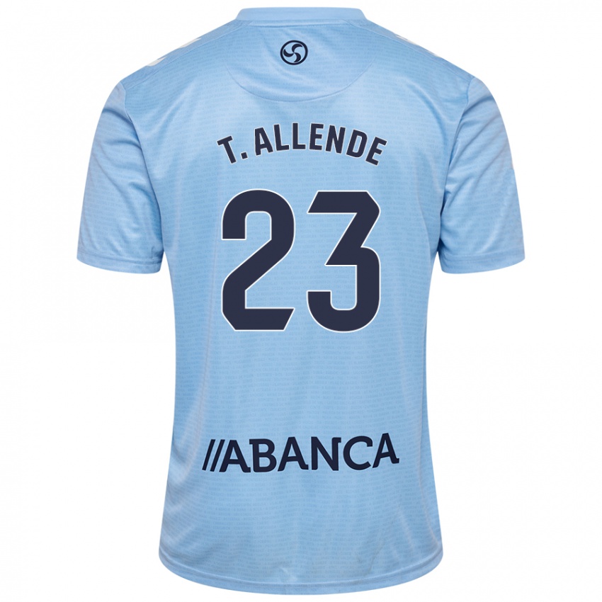 Donna Maglia Tadeo Allende #23 Celeste Kit Gara Home 2024/25 Maglietta