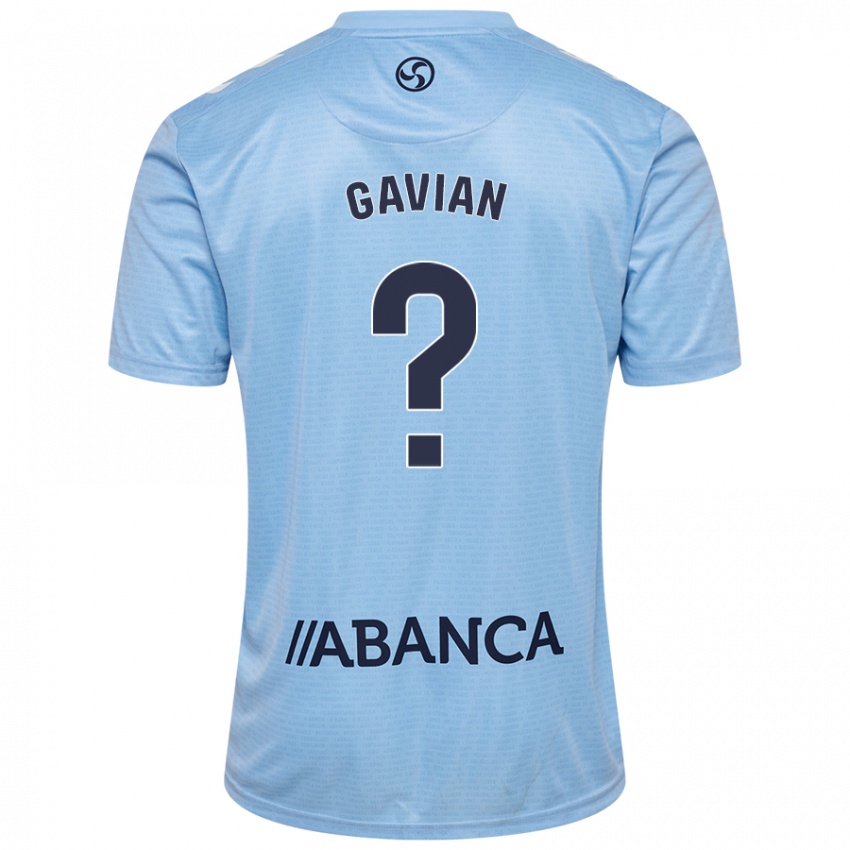 Donna Maglia Pablo Gavian #0 Celeste Kit Gara Home 2024/25 Maglietta