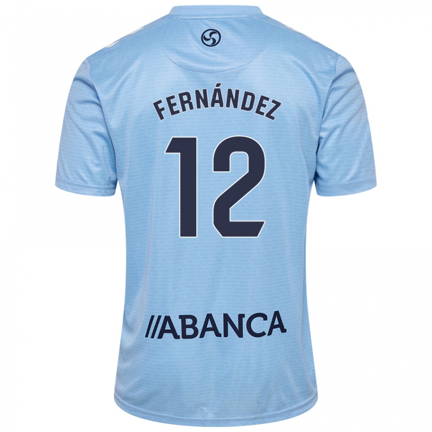 Donna Maglia Manu Fernández #12 Celeste Kit Gara Home 2024/25 Maglietta