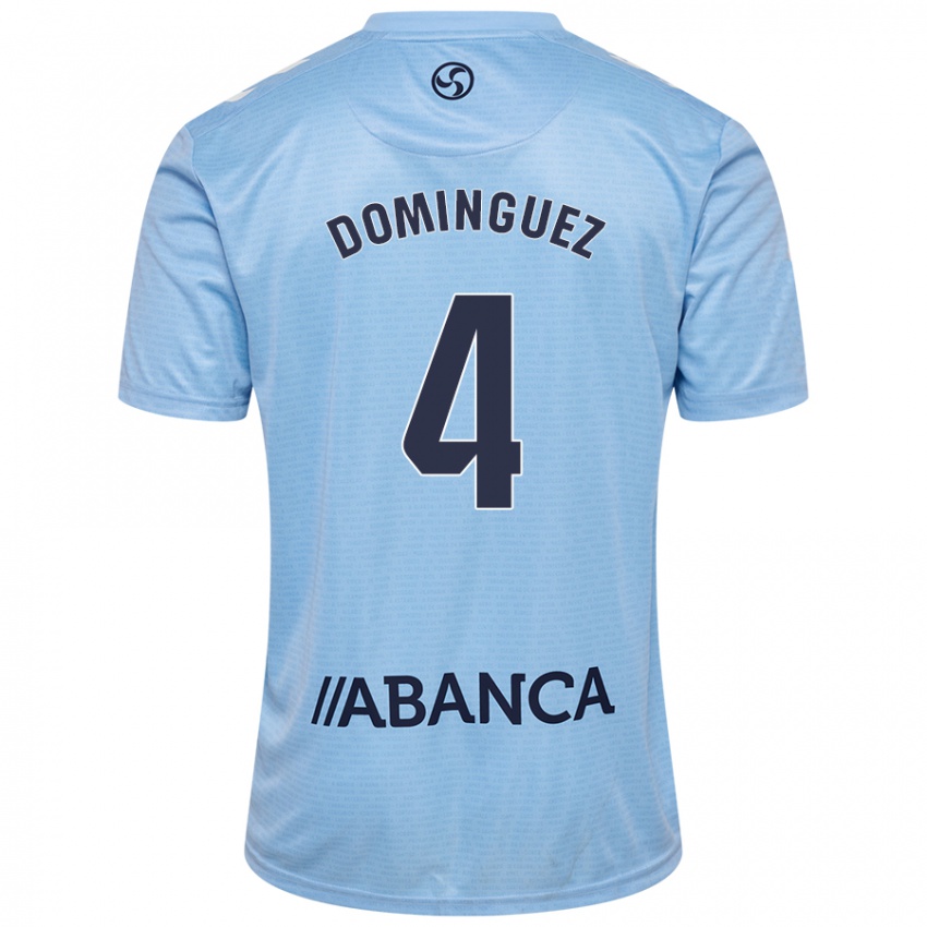 Donna Maglia Javi Domínguez #4 Celeste Kit Gara Home 2024/25 Maglietta