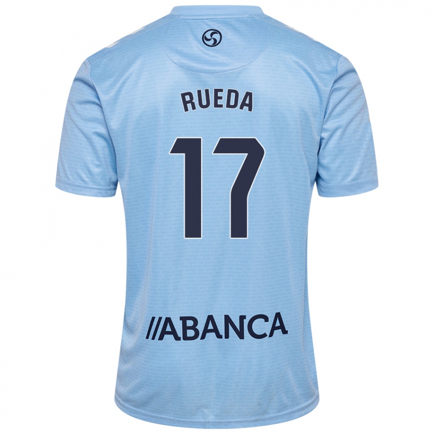 Donna Maglia Javi Rueda #17 Celeste Kit Gara Home 2024/25 Maglietta