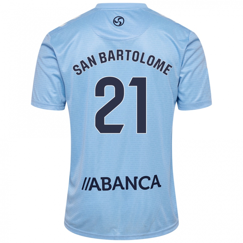 Donna Maglia Victor San Bartolome #21 Celeste Kit Gara Home 2024/25 Maglietta