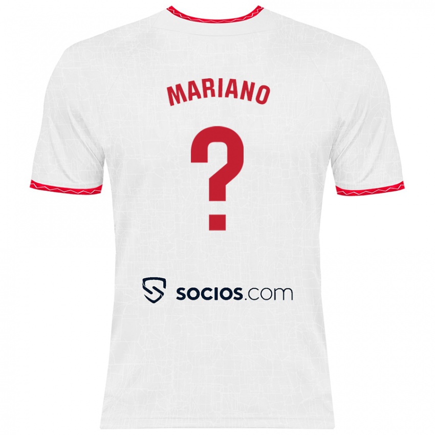 Donna Maglia Jorge Mariano #0 Bianco Rosso Kit Gara Home 2024/25 Maglietta