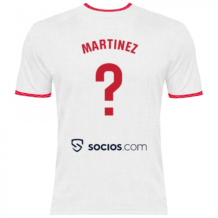 Donna Maglia Mario Martínez #0 Bianco Rosso Kit Gara Home 2024/25 Maglietta