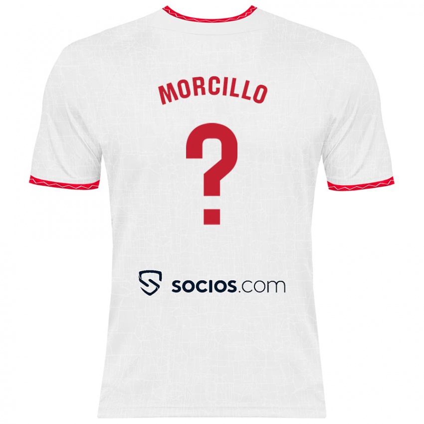 Donna Maglia Raquel Morcillo #0 Bianco Rosso Kit Gara Home 2024/25 Maglietta