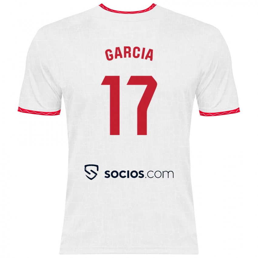 Donna Maglia Débora García #17 Bianco Rosso Kit Gara Home 2024/25 Maglietta