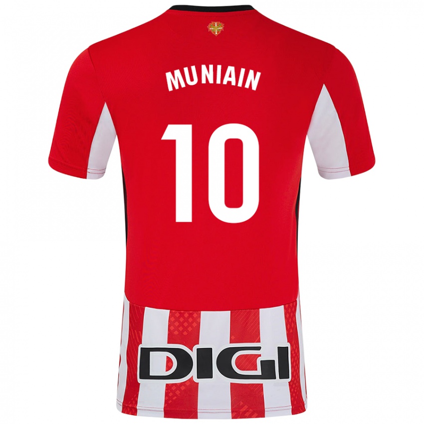 Donna Maglia Iker Muniain #10 Rosso Bianco Kit Gara Home 2024/25 Maglietta