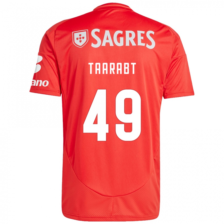 Donna Maglia Adel Taarabt #49 Rosso Bianco Kit Gara Home 2024/25 Maglietta