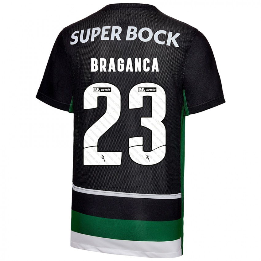 Donna Maglia Daniel Braganca #23 Nero Bianco Verde Kit Gara Home 2024/25 Maglietta