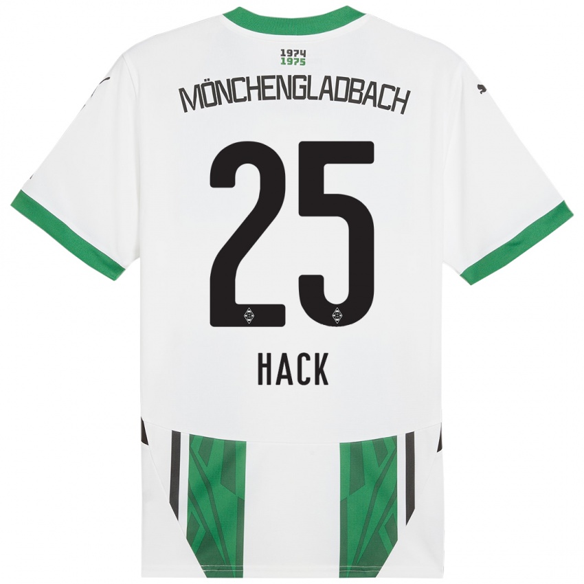 Donna Maglia Robin Hack #25 Bianco Verde Kit Gara Home 2024/25 Maglietta