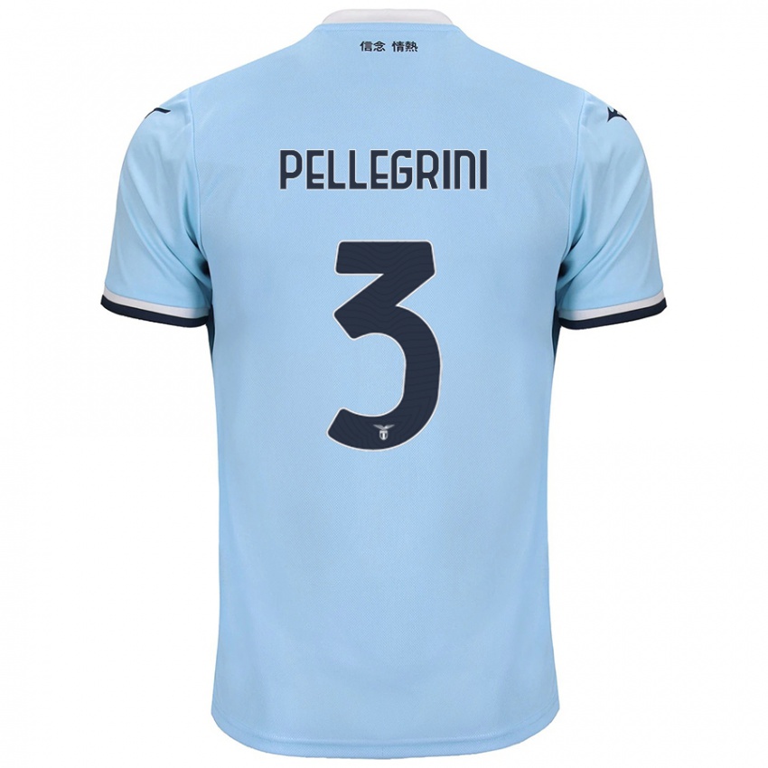 Donna Maglia Luca Pellegrini #3 Blu Kit Gara Home 2024/25 Maglietta