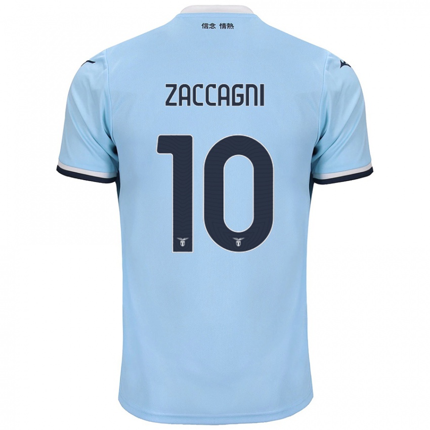 Donna Maglia Mattia Zaccagni #10 Blu Kit Gara Home 2024/25 Maglietta