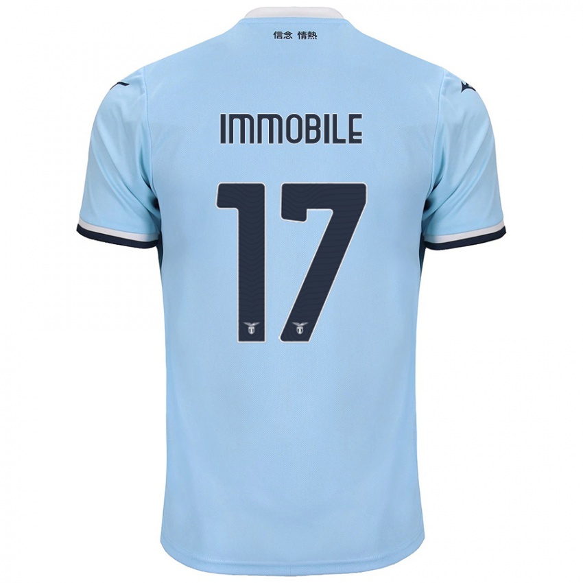 Donna Maglia Ciro Immobile #17 Blu Kit Gara Home 2024/25 Maglietta