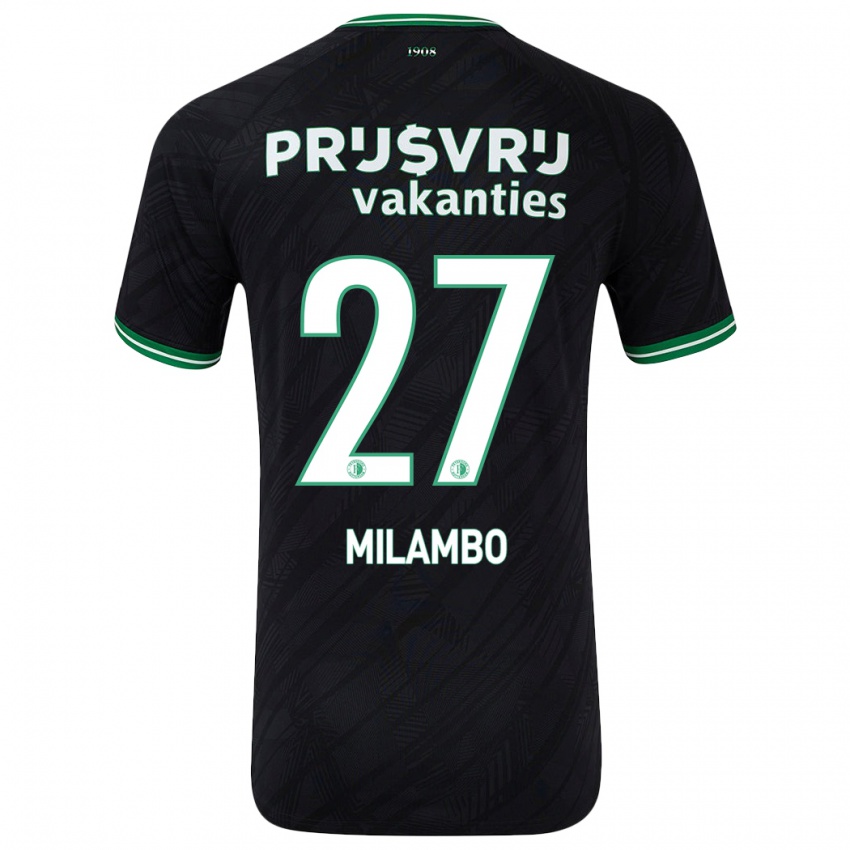 Donna Maglia Antoni Milambo #27 Nero Verde Kit Gara Away 2024/25 Maglietta