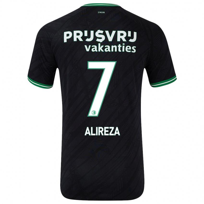 Donna Maglia Alireza Jahanbakhsh #7 Nero Verde Kit Gara Away 2024/25 Maglietta