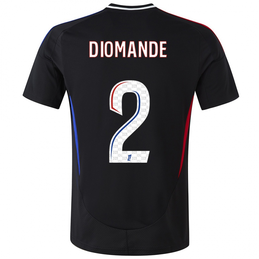 Donna Maglia Sinaly Diomande #2 Nero Kit Gara Away 2024/25 Maglietta