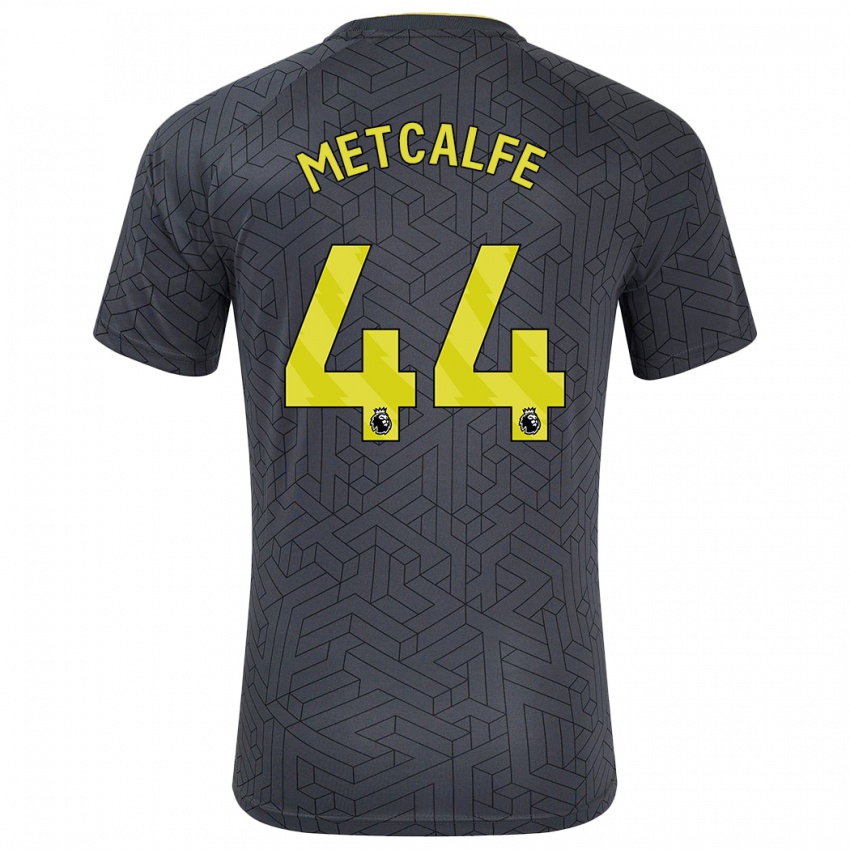 Donna Maglia Jenson Metcalfe #44 Nero Giallo Kit Gara Away 2024/25 Maglietta