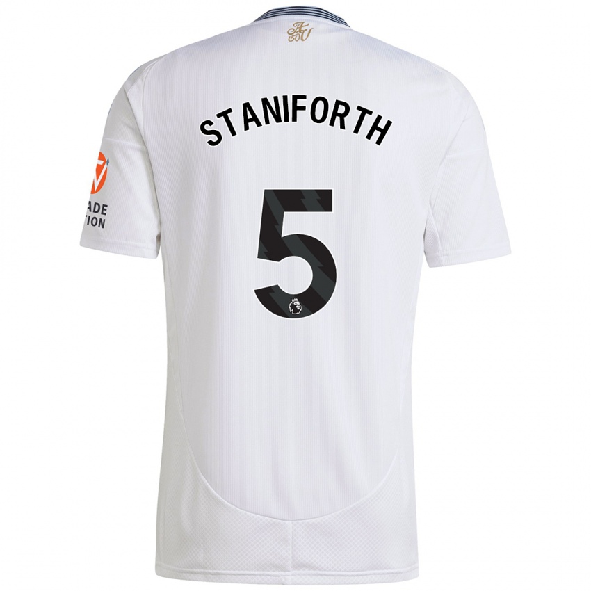 Donna Maglia Lucy Staniforth #5 Bianco Kit Gara Away 2024/25 Maglietta