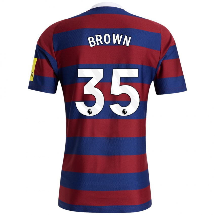 Donna Maglia Will Brown #35 Borgogna Blu Navy Kit Gara Away 2024/25 Maglietta