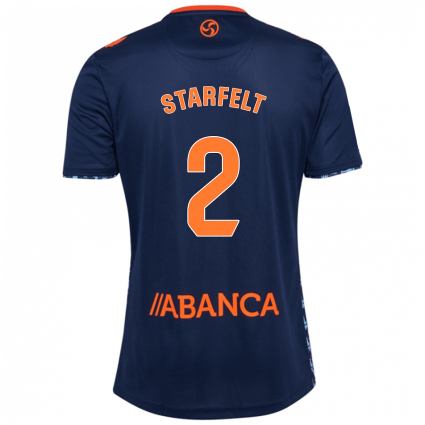 Donna Maglia Carl Starfelt #2 Blu Navy Kit Gara Away 2024/25 Maglietta