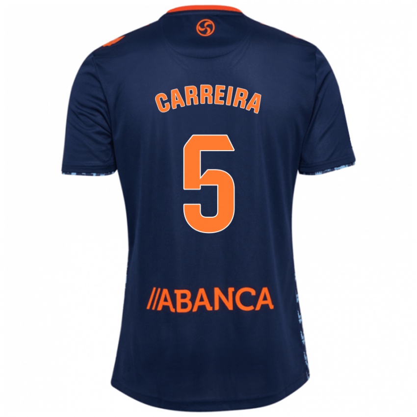 Donna Maglia Sergio Carreira #5 Blu Navy Kit Gara Away 2024/25 Maglietta