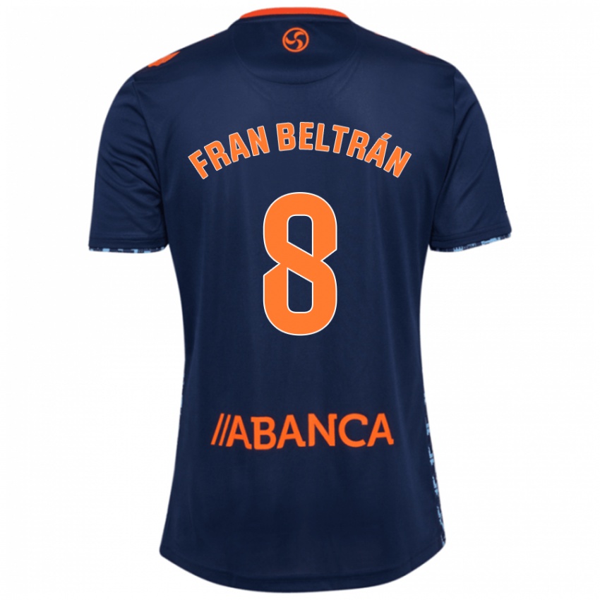 Donna Maglia Fran Beltran #8 Blu Navy Kit Gara Away 2024/25 Maglietta