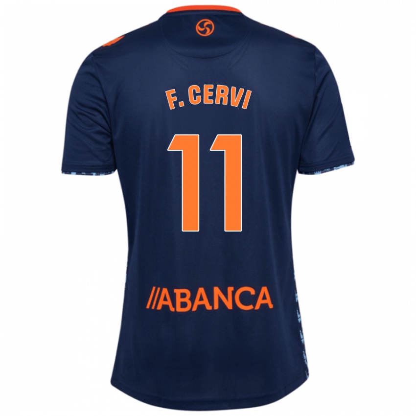 Donna Maglia Franco Cervi #11 Blu Navy Kit Gara Away 2024/25 Maglietta