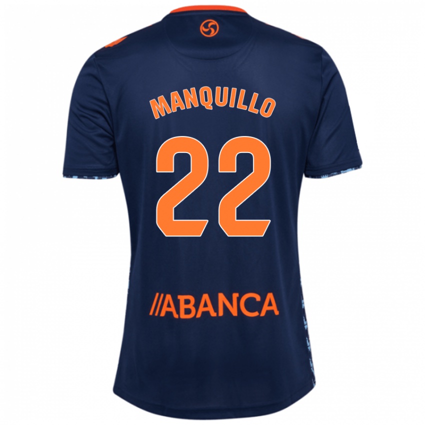 Donna Maglia Javier Manquillo #22 Blu Navy Kit Gara Away 2024/25 Maglietta