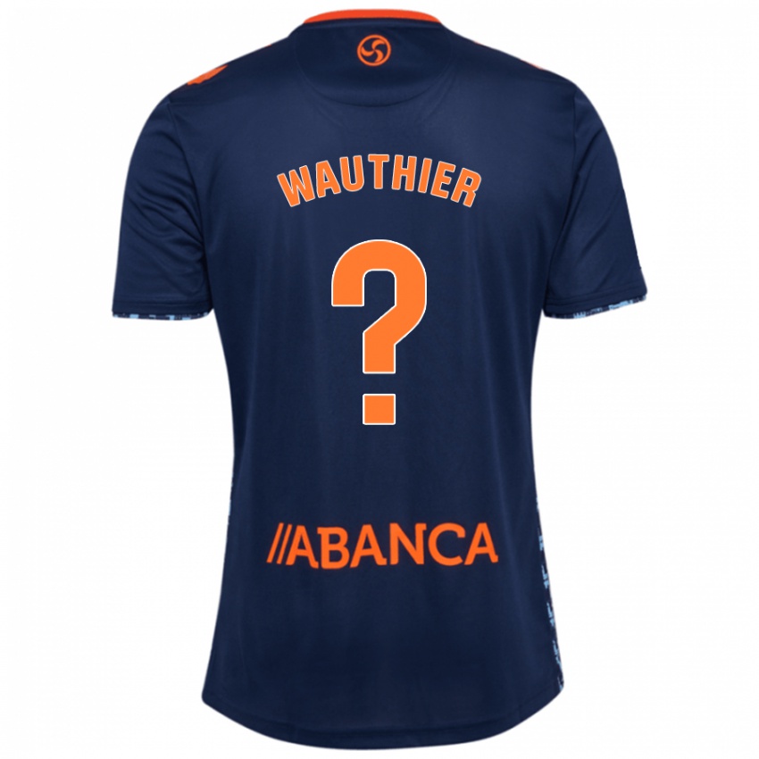 Donna Maglia Hugo Wauthier #0 Blu Navy Kit Gara Away 2024/25 Maglietta