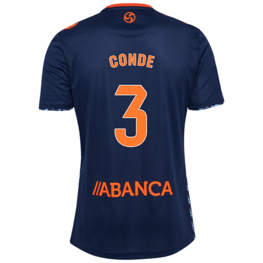 Donna Maglia Martín Conde #3 Blu Navy Kit Gara Away 2024/25 Maglietta