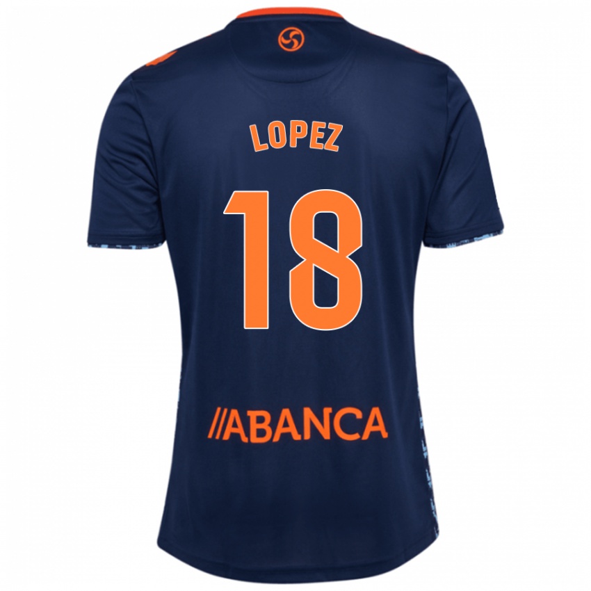 Donna Maglia Joel López #18 Blu Navy Kit Gara Away 2024/25 Maglietta