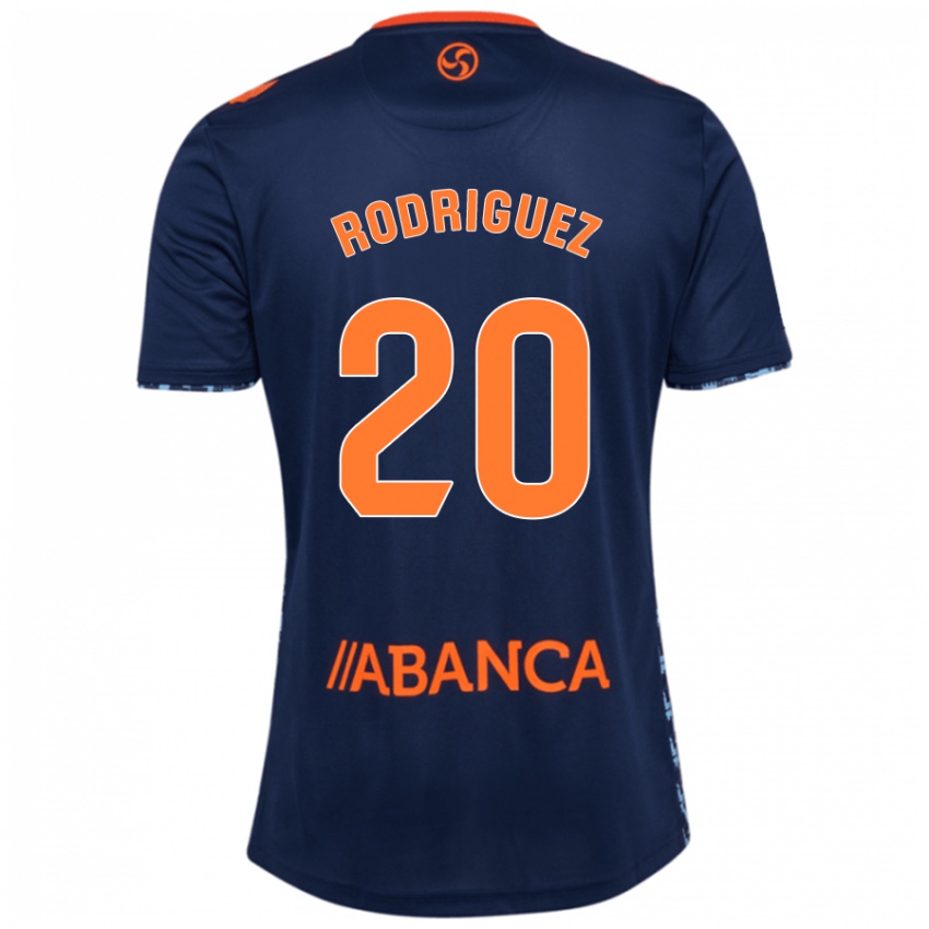 Donna Maglia Javi Rodríguez #20 Blu Navy Kit Gara Away 2024/25 Maglietta