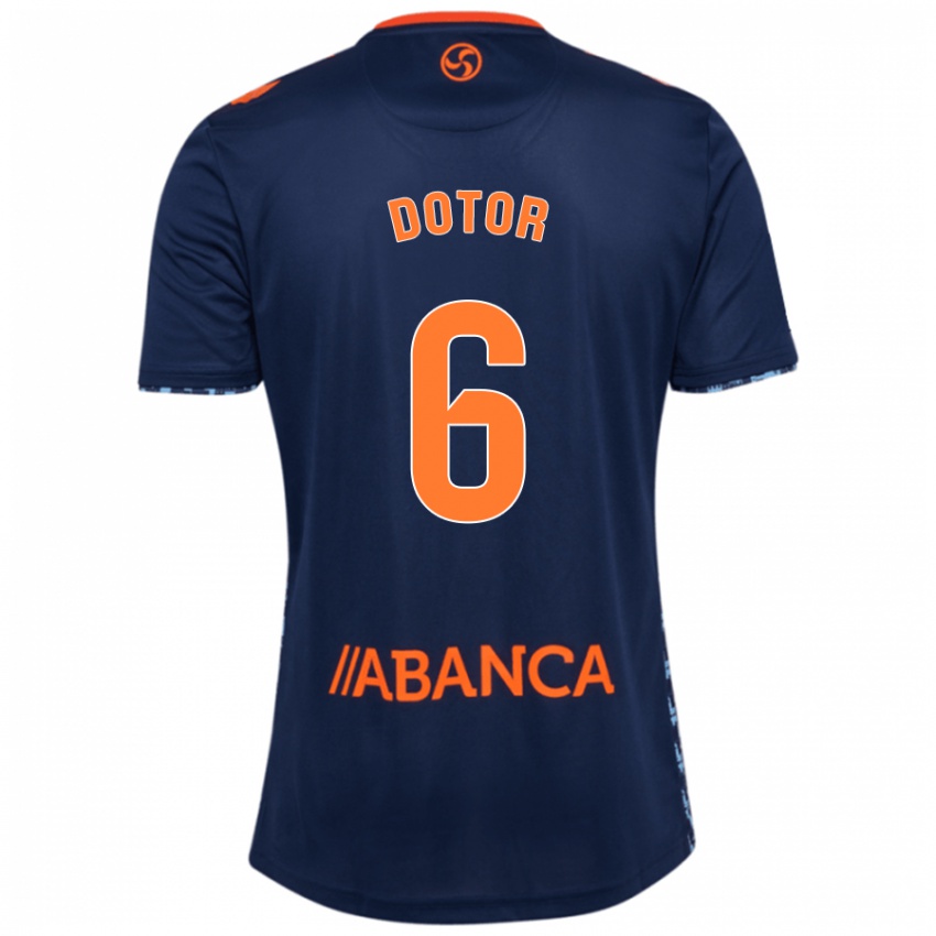 Donna Maglia Carlos Dotor #6 Blu Navy Kit Gara Away 2024/25 Maglietta