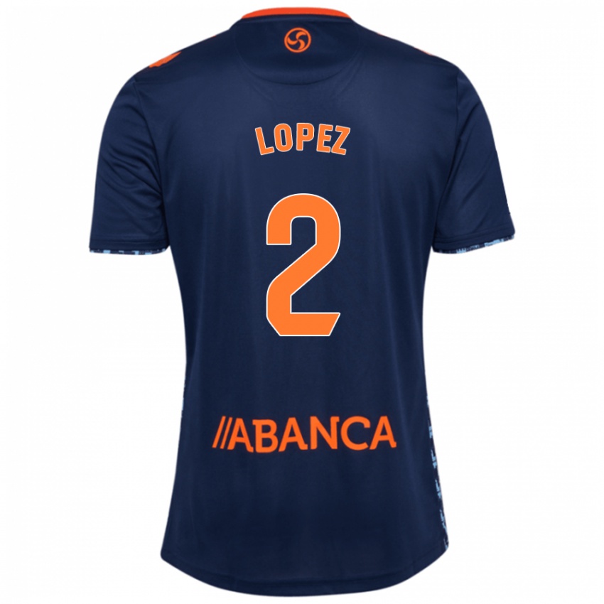 Donna Maglia Iván López #2 Blu Navy Kit Gara Away 2024/25 Maglietta