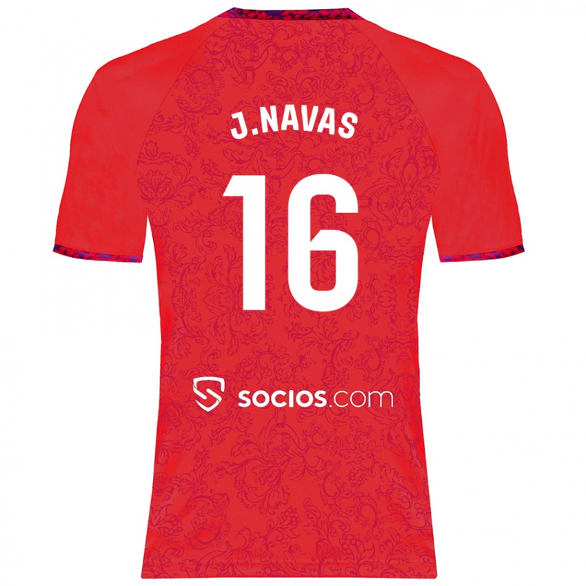 Donna Maglia Jesus Navas #16 Rosso Kit Gara Away 2024/25 Maglietta