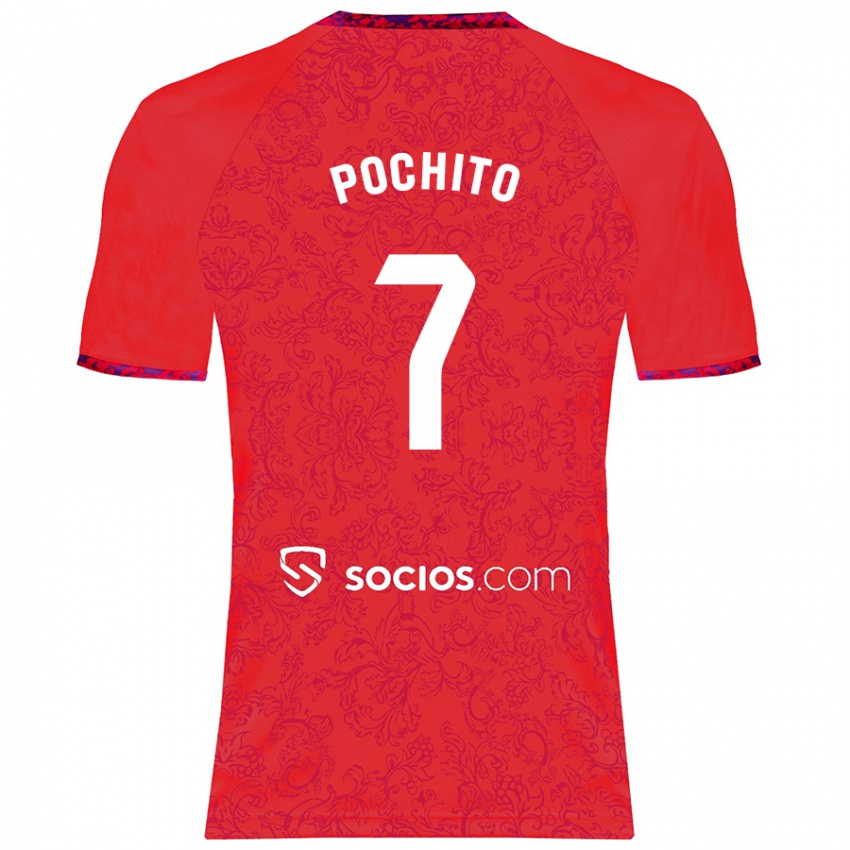 Donna Maglia Pochito #7 Rosso Kit Gara Away 2024/25 Maglietta